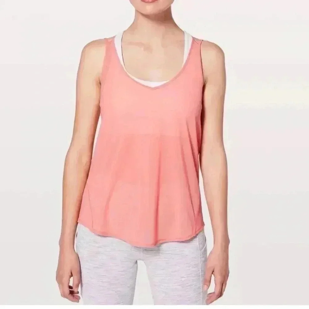 [8]Lululemon Such A Cinch Tank Light  Coral